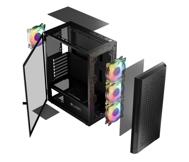 LOGIC CONCEPT LOGIC ARAMIS ARGB MIDI USB 3.0 Czarna AT-ARAMIS-10-0000000-0002 - 1172931 - zdjęcie 8